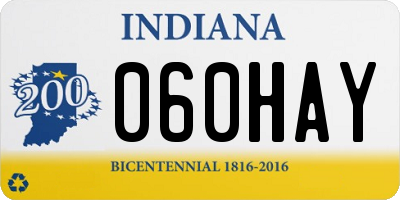 IN license plate 060HAY