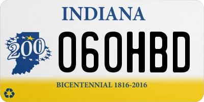 IN license plate 060HBD