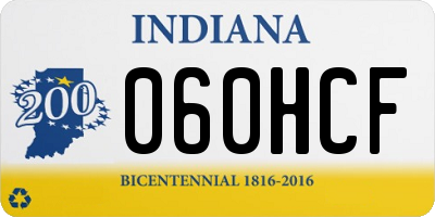 IN license plate 060HCF