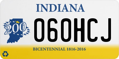 IN license plate 060HCJ