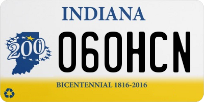 IN license plate 060HCN