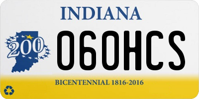 IN license plate 060HCS