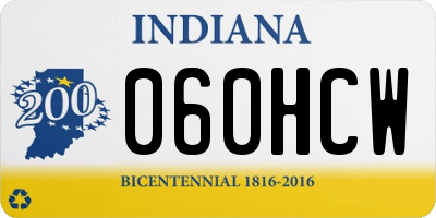 IN license plate 060HCW