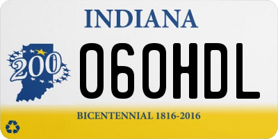 IN license plate 060HDL