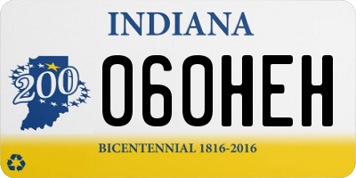 IN license plate 060HEH