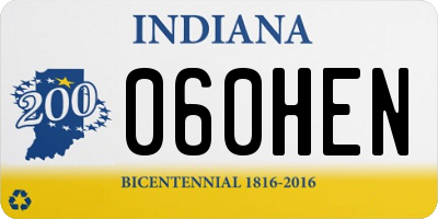 IN license plate 060HEN