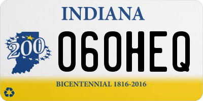 IN license plate 060HEQ