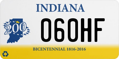 IN license plate 060HF