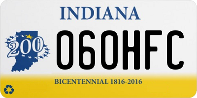 IN license plate 060HFC