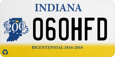 IN license plate 060HFD