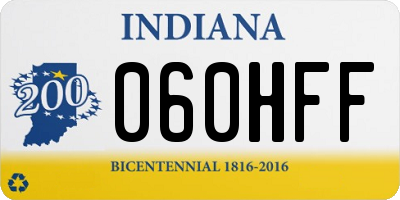 IN license plate 060HFF