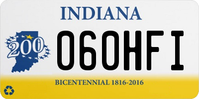 IN license plate 060HFI