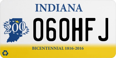 IN license plate 060HFJ