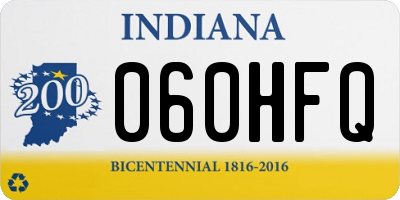 IN license plate 060HFQ