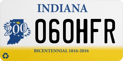 IN license plate 060HFR