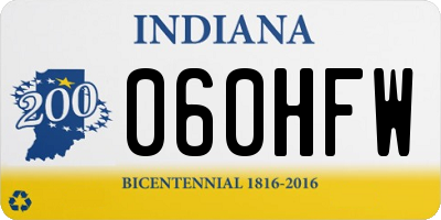 IN license plate 060HFW
