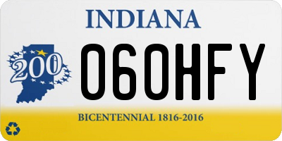 IN license plate 060HFY
