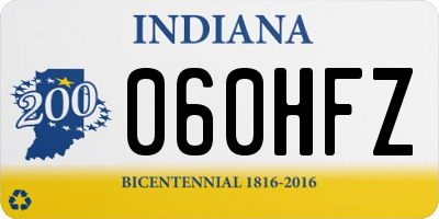 IN license plate 060HFZ