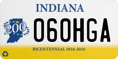 IN license plate 060HGA