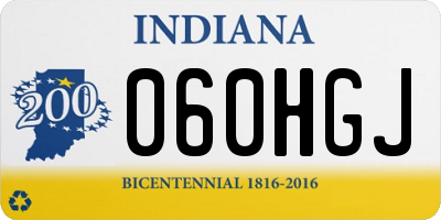 IN license plate 060HGJ