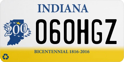 IN license plate 060HGZ