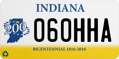 IN license plate 060HHA