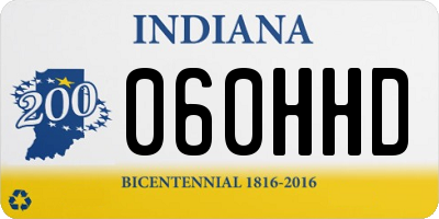 IN license plate 060HHD