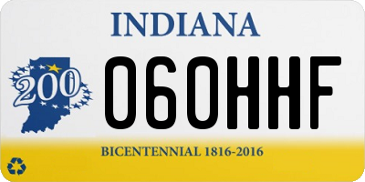 IN license plate 060HHF