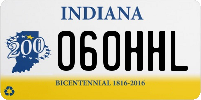 IN license plate 060HHL