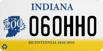 IN license plate 060HHO