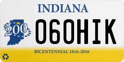 IN license plate 060HIK