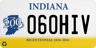 IN license plate 060HIV