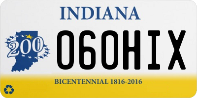 IN license plate 060HIX