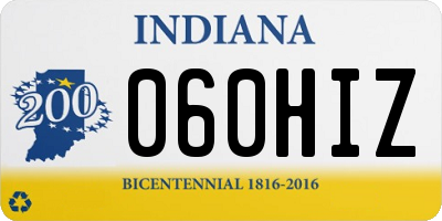 IN license plate 060HIZ