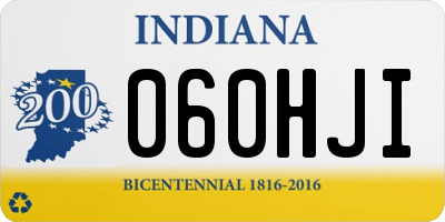 IN license plate 060HJI