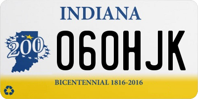 IN license plate 060HJK