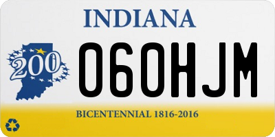 IN license plate 060HJM