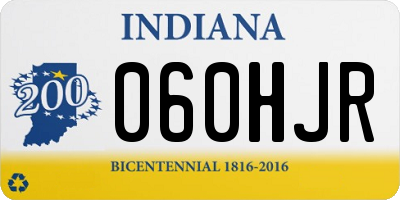IN license plate 060HJR