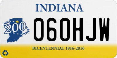 IN license plate 060HJW