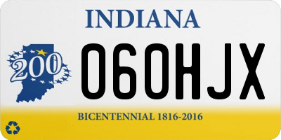 IN license plate 060HJX