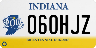 IN license plate 060HJZ