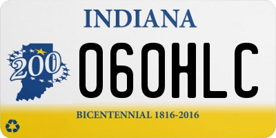 IN license plate 060HLC