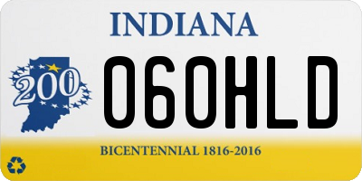 IN license plate 060HLD