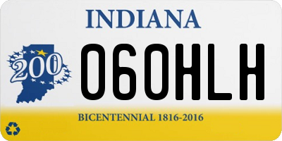 IN license plate 060HLH