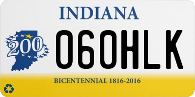 IN license plate 060HLK