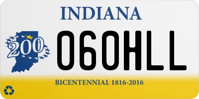 IN license plate 060HLL