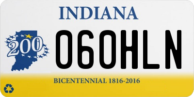 IN license plate 060HLN