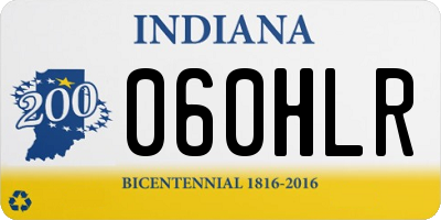 IN license plate 060HLR
