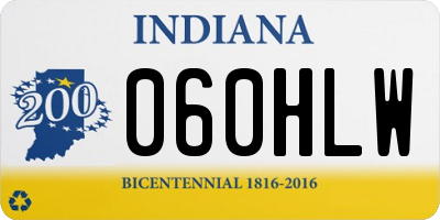 IN license plate 060HLW
