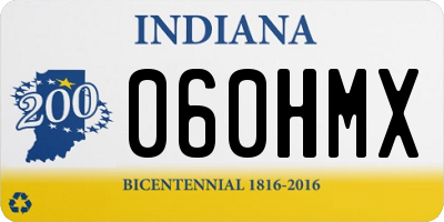 IN license plate 060HMX